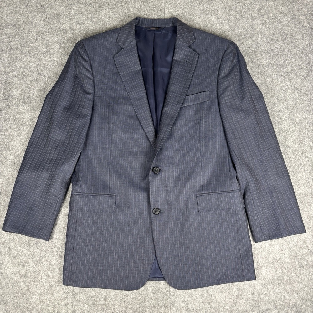 Brooks Brothers 1818 Regent Blazer Suit Jacket Men 40R Blue Vitale Barberis Wool